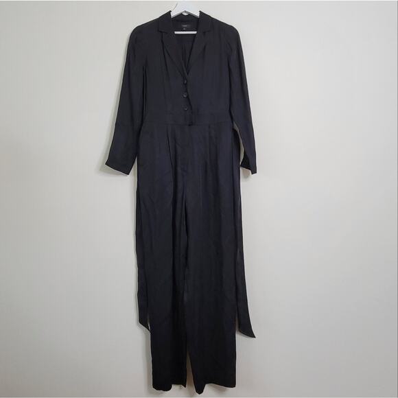 J Crew Cupro-blend tuxedo jumpsuit BB313 size 0 - Picture 2 of 6